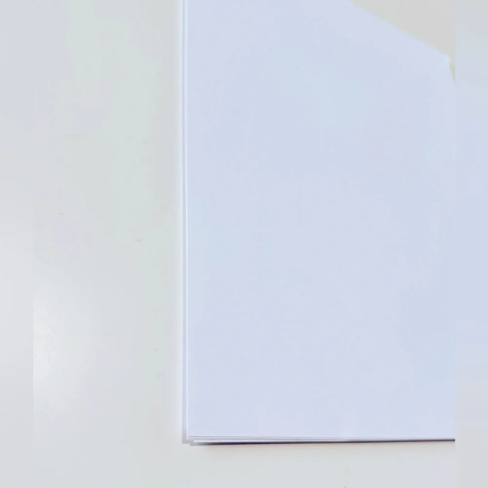 White Silk Matte Thick Heavy Card Stock Paper Inkjet Printer 8.5”x11” - 13 Pages